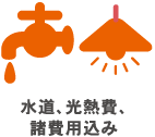 水道、光熱費、諸費用込み
